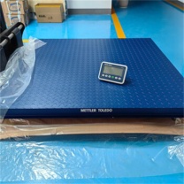 托利多 电子平台秤地磅 PFA584-150150 台面1.5*1.5m,量程1500KG,最小秤量10KG,引坡800,RS232仪表,10kg*4砝码