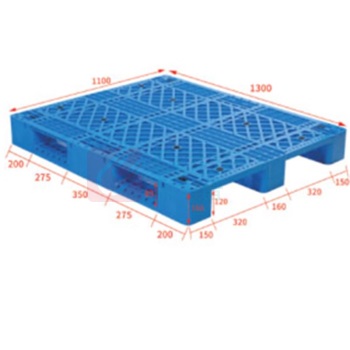 玉糂 网格川字 塑料托盘 YS1311 尺寸1300x1100x150mm (蓝色)