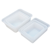 海斯迪克 HYSTIC 塑料方盘 HK-818 B型2号425*330*125 (白色)