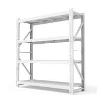 欧曼 仓储货架 150*60*200CM 300kg (白色) 4层主架 立柱 50*65*1.0mm 横梁 40*60*0.8mm 层板 0.4mm