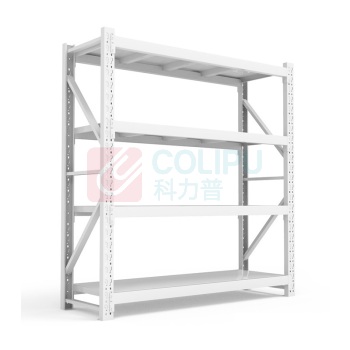 欧曼 仓储货架 150*60*200CM 300kg (白色) 4层主架 立柱 50*65*1.0mm 横梁 40*60*0.8mm 层板 0.4mm