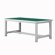 罗德力 车间装配型材铝合金防静电工作台架 120*60*75cm 防静电面(平面款)
