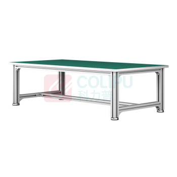 罗德力 车间装配型材铝合金防静电工作台架 200*60*75cm 防静电面(平面款)