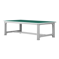 罗德力 车间装配型材铝合金防静电工作台架 200*60*75cm 防静电面(平面款)