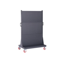 罗德力 车间工具架 1560*610*960mm 双三层移动+棚板2百4方