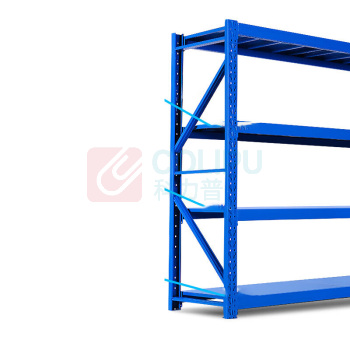 罗德力 仓库冷轧钢重型储物货架 副货架 2000*600*2000mm 单层载重500KG (蓝色)