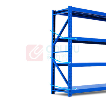 罗德力 仓库冷轧钢重型储物货架 副货架 1500*600*2000mm 单层载重500KG (蓝色)