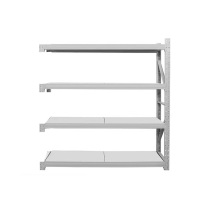 罗德力 仓库冷轧钢重型储物货架 副货架 1500*600*2000mm 单层载重500KG (灰白色)