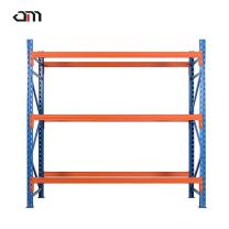 欧曼 重型托盘式货架 主架 L2700内xW1000xH3600mm 三层 1.5T/层 (宝蓝+橘红)