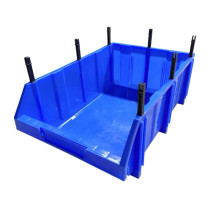 罗德力 组合式塑料斜口零件盒 610*410*220mm (蓝色)