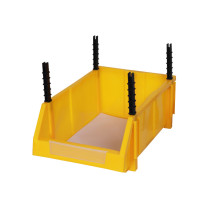 罗德力 塑料斜口物料收纳盒 Q2号 250*150*120mm (黄色)