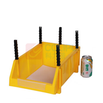 OIMG 收纳零件盒 Q4号 400*250*160mm (黄色) 组合式塑料斜口物料盒