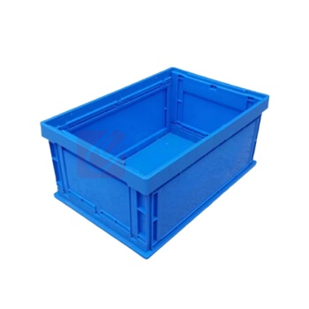 OIMG 收纳整理扶手箱 3002号有盖 541*366*250mm (蓝色) 仓库物流加厚可折叠