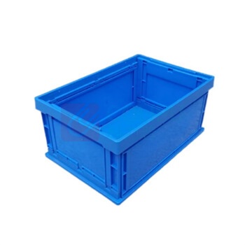 OIMG 收纳整理扶手箱 3011号无盖 540*423*250mm (蓝色) 仓库物流加厚可折叠