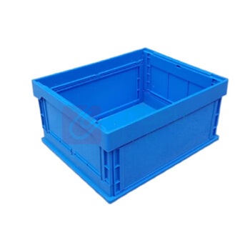 OIMG 收纳整理扶手箱 3008号无盖 607*495*303mm (蓝色) 仓库物流加厚可折叠