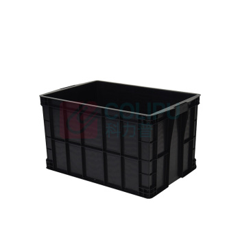 OIMG 防静电周转箱 塑料箱 加厚 640*430*360mm 加厚 (黑色)