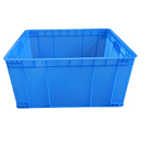 罗德力 塑料周转箱仓库分类物料箱 600*500*300mm (蓝色)