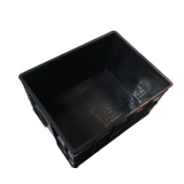 罗德力 加厚防静电塑料周转箱零件框 600*500*400mm (黑色)