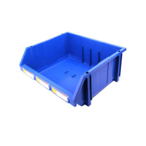 力王 货架零件盒加厚组合塑料斜口零件盒 PK010 370*420*175 (蓝色) 4只/箱