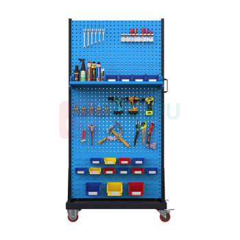 尔迈 工具架 EM-GJJ-12 双面4层带轮款 960×610×1990mm (蓝色)