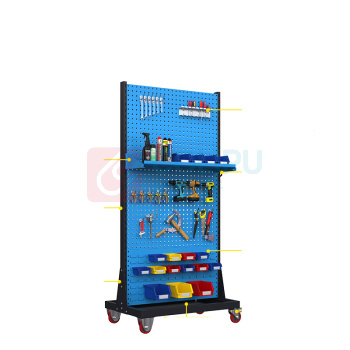 尔迈 工具架 EM-GJJ-12 双面4层带轮款 960×610×1990mm (蓝色)