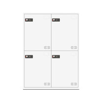 罗德力 钢制储物柜密码锁四门 LDL-1017