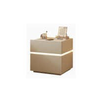 蔓斯菲尔 床头柜 50x40x51cm 整装 岩板标配 (奶白色) ENF级实木框架