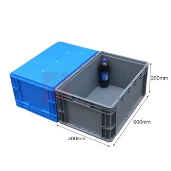 震迪 物流箱工业仓储塑料箱车间物料周转框胶箱 600*400*280
