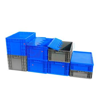 震迪 翻盖物流箱工厂工具收纳箱汽配车间储物箱 600*400*147