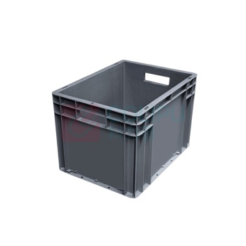 力王 周转箱 EU400-280 内部尺寸:370×270×280mm 长度:400mm 宽度:300mm 高度:280mm 重量:1480g 承重:25kg