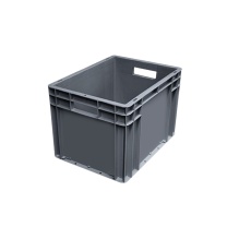 力王 周转箱 EU400-280 内部尺寸:370×270×280mm 长度:400mm 宽度:300mm 高度:280mm 重量:1480g 承重:25kg