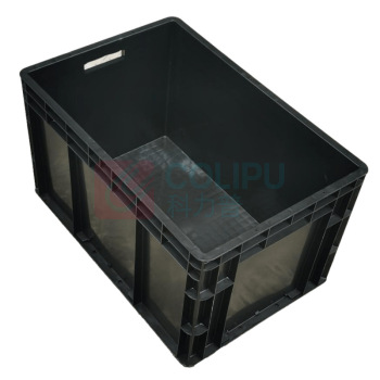 罗德力 防静电EU箱 EU4633-ESD带印字 外尺寸600×400×340mm 内尺寸555×355×320mm 黑色