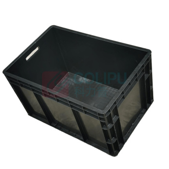 罗德力 防静电EU箱 EU4633-ESD带印字 外尺寸600×400×340mm 内尺寸555×355×320mm 黑色