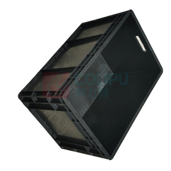 罗德力 防静电EU箱 EU4633-ESD带印字 外尺寸600×400×340mm 内尺寸555×355×320mm 黑色