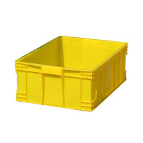 罗德力 长方形塑料加厚周转箱 66×48×41cm (黄色)