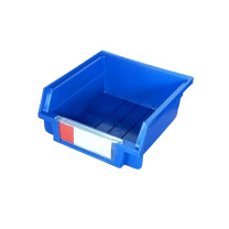 力王 加厚零件盒塑料斜口组合式货架背挂 PK011 110*105*50 (蓝色) 1件*5