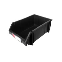 力王 货架零件盒加厚组合塑料斜口零件盒 PK005防静电 450*300*177 (黑色)