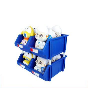 力王 货架零件盒加厚组合塑料斜口零件盒 PK004 450*200*177 (蓝色)