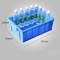 玉梁成 加厚塑料周转箱 零件盒元件盒物料收纳箱 蓝色 410*310*145mm (10个箱) 