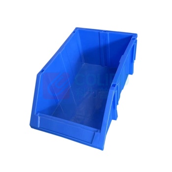 罗德力 零件盒仓库车间分类物料盒 350*200*150mm 加厚塑料斜口式 组立式(带柱子)
