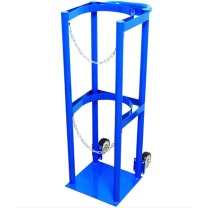 鹏宇 气瓶固定架 40L 高100cm大口径32cm-带轮款 (蓝色)