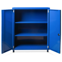 东业家具 车间用多功能带抽移动工具车 五金汽修铁皮储物柜工具箱 对开门工具柜 高1000宽800深400mm ±5mm