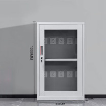圣隆苏 手机对讲机单门玻璃门工具充电柜 宽深高600*400*1000mm 内置10位充电插座