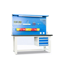 上柯 复合工作台带背网操作台 WY368 三抽屉宽750mmX长1800mm
