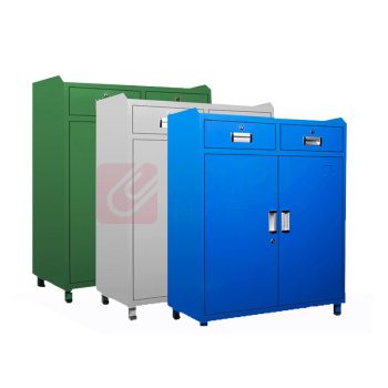 上柯 加厚铁皮工具柜 WY369 二斗双门工具柜  偏远运费另议