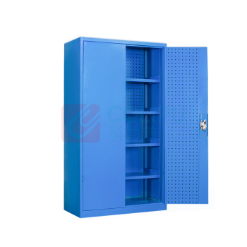 上柯 加厚铁皮工具柜 WY374 带网蓝色通门(内4板)工具柜  偏远运费另议