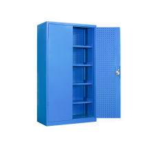 上柯 加厚铁皮工具柜 WY374 带网蓝色通门(内4板)工具柜  偏远运费另议