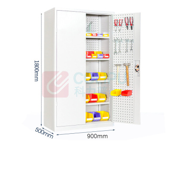 上柯 加厚铁皮工具柜 WY375 带网灰白通门(内4板)工具柜  偏远运费另议