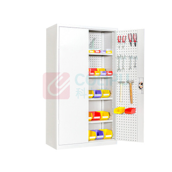 上柯 加厚铁皮工具柜 WY375 带网灰白通门(内4板)工具柜  偏远运费另议