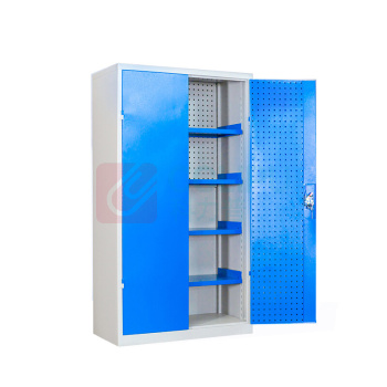 上柯 加厚铁皮通门工具柜 WY376 带网灰蓝通门(内4板)工具柜  偏远运费另议